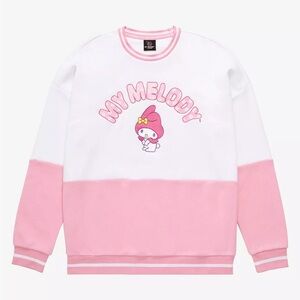 Sanrio My Melody Embroidered Panel Crewneck - BoxLunch Exclusive